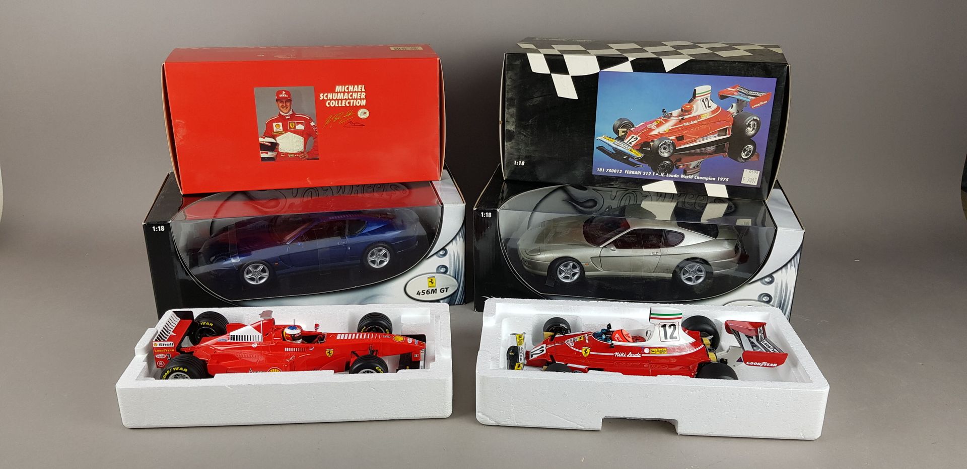 Null QUATRE Ferrari échelle 1/18 :

2x Paul's Model Art, M-S Collection et 312 T&hellip;