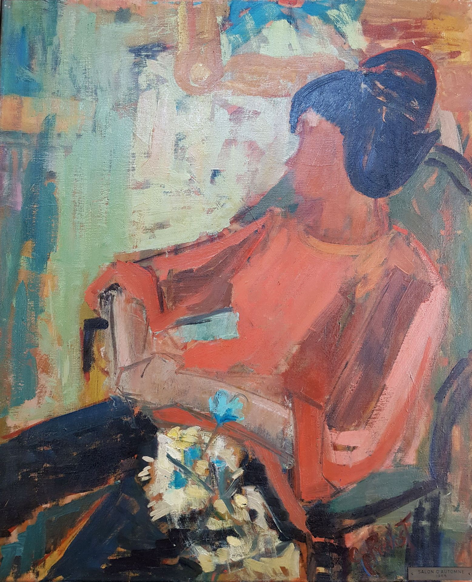 Null PREVOST G. (Gisèle, née en 1927)

"Femme au pull rose"

Huile sur toile

Si&hellip;