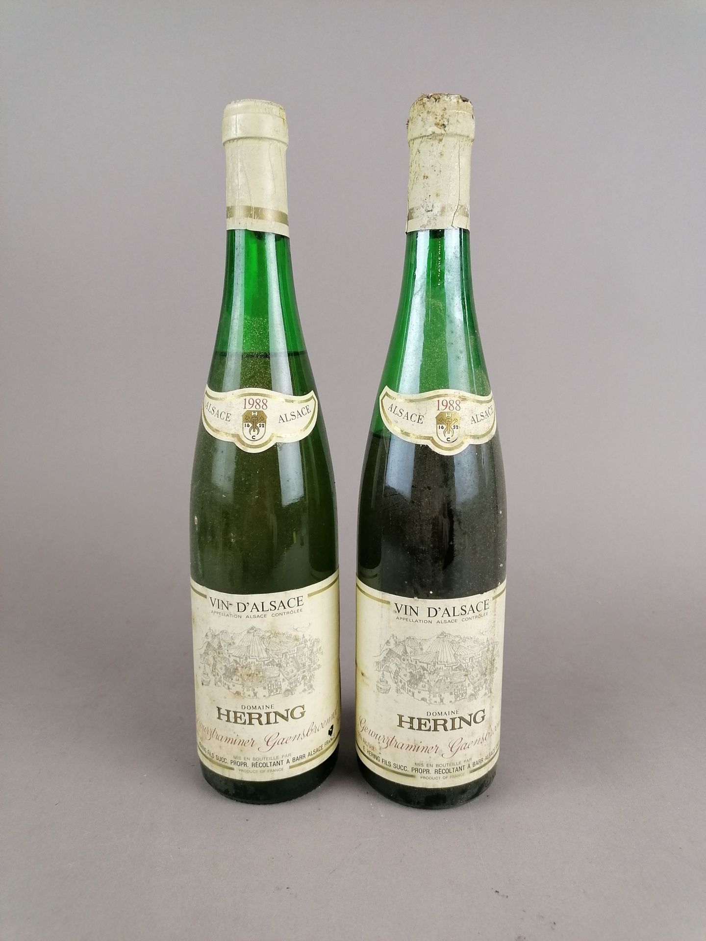 Null 1瓶Gewurztraminer Gaensbroennel 1988 Domaine Hering in Barr (一低，脏标签)