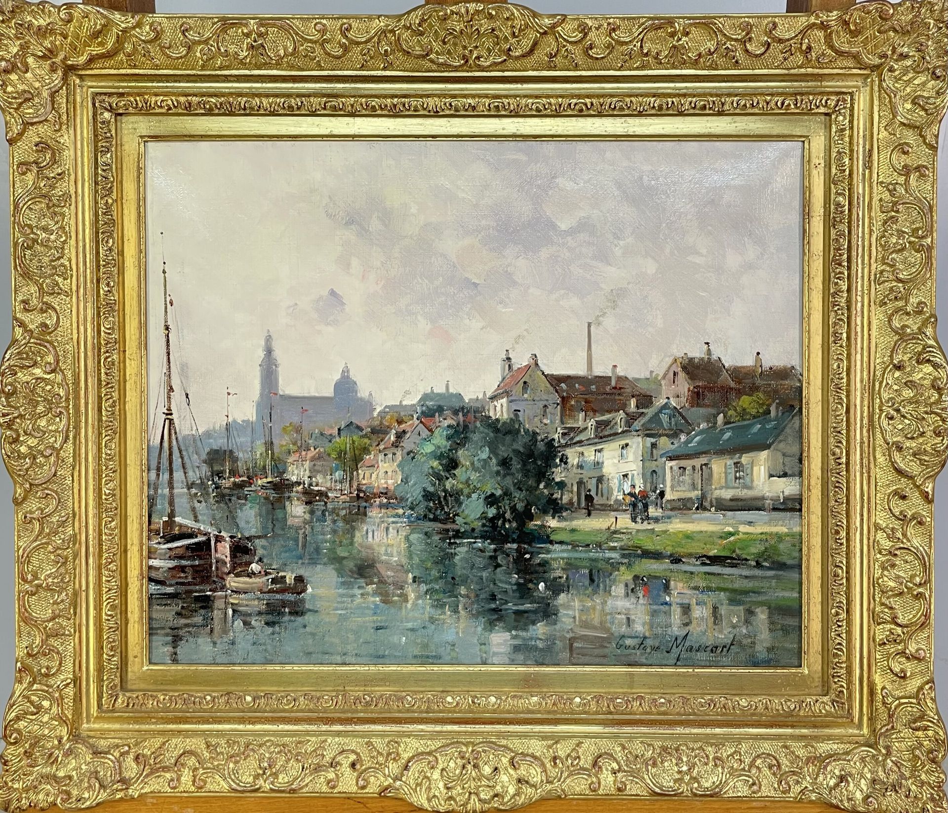 Null Gustave MASCART (1834-1914)

"Paysage fluvial animé"

Huile sur toile 

Sig&hellip;
