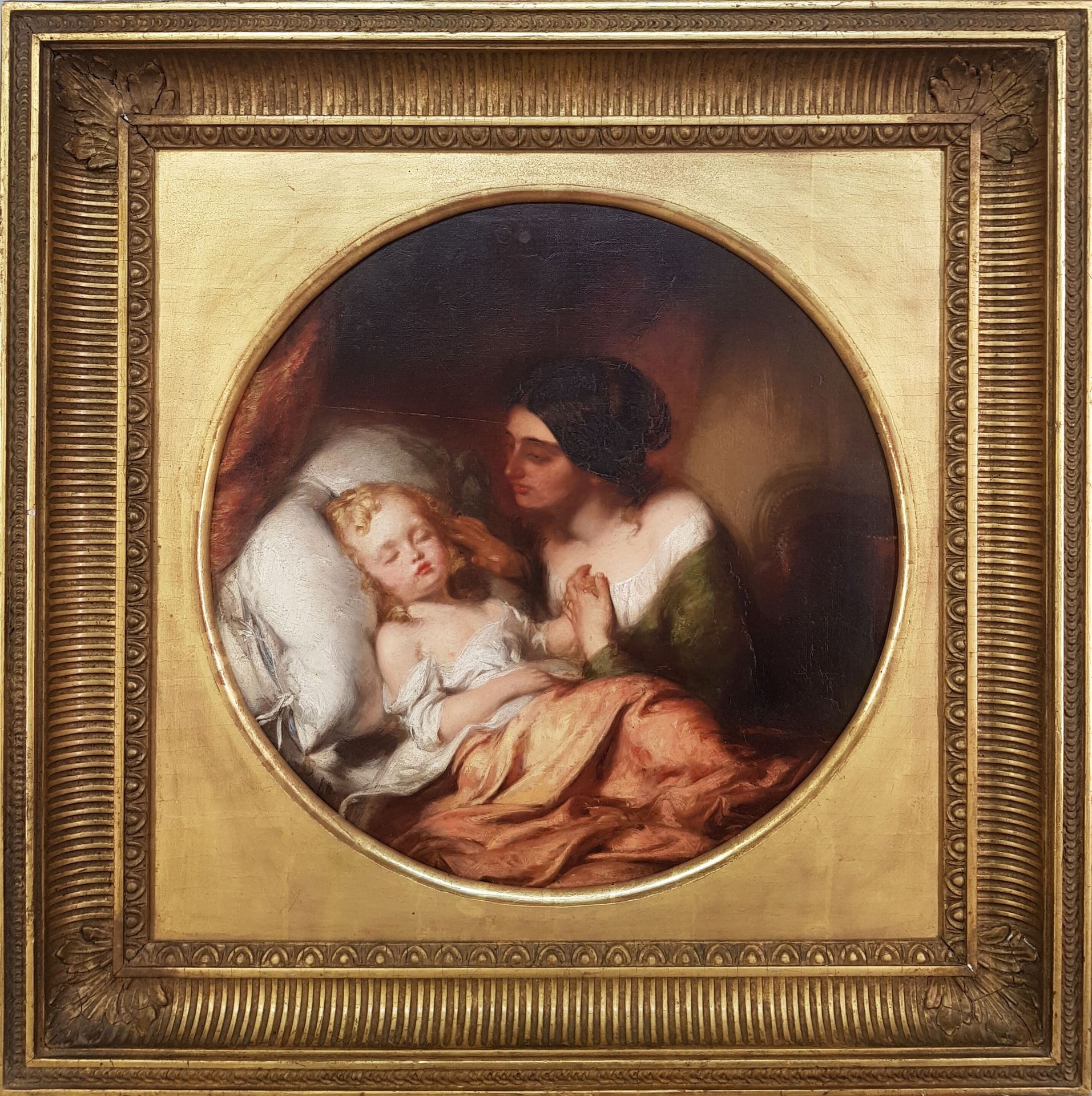 Null Abraham SOLOMAN (1824-1862)

"Mère au chevet de son enfant"

1860

Huile su&hellip;