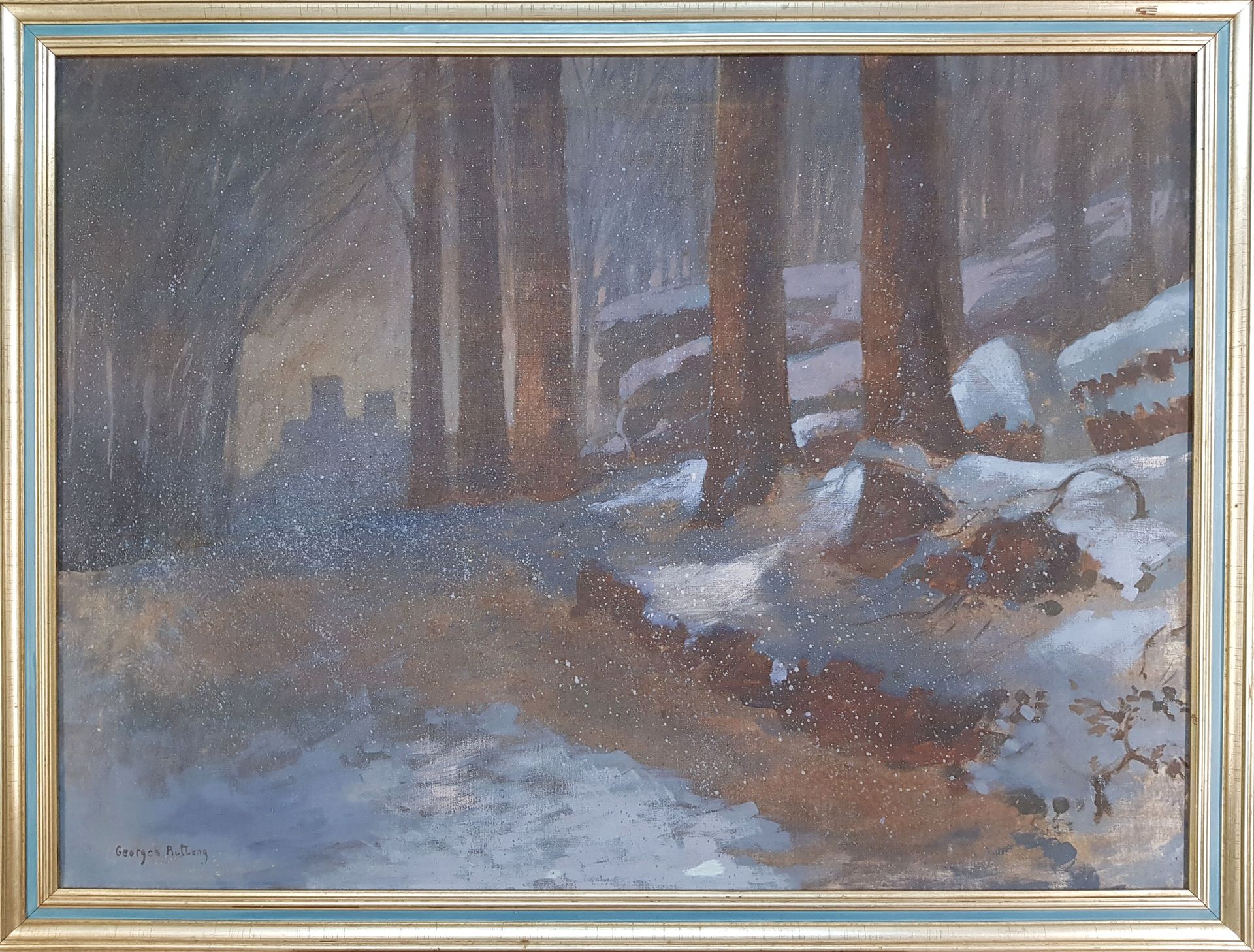 Null Georges RITLENG (1875-?)

"Paysage sous la neige au château"

Huile sur toi&hellip;