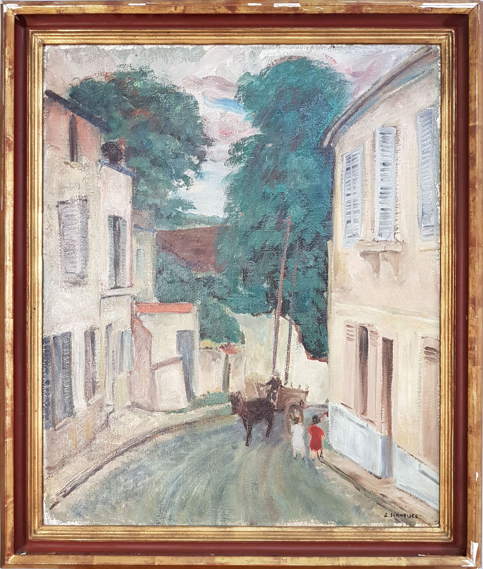 Null Émile SCHNEIDER (1873-1947)

"Ruelle animée par une calèche"

Huile sur toi&hellip;