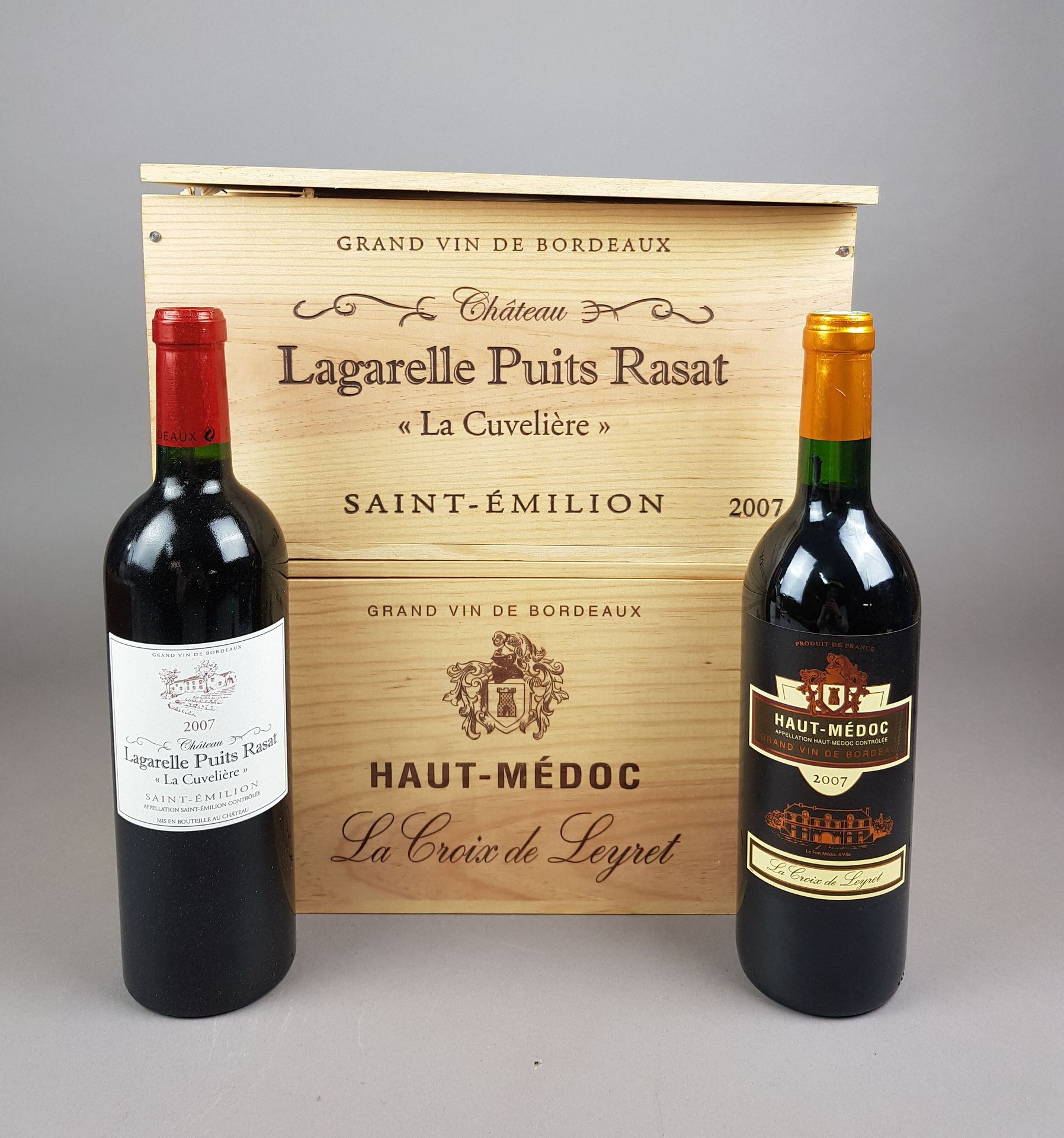 Null 12 bouteilles : 
- 6 bouteilles de Château Lagarelle, Puits Rasat, Saint-Em&hellip;