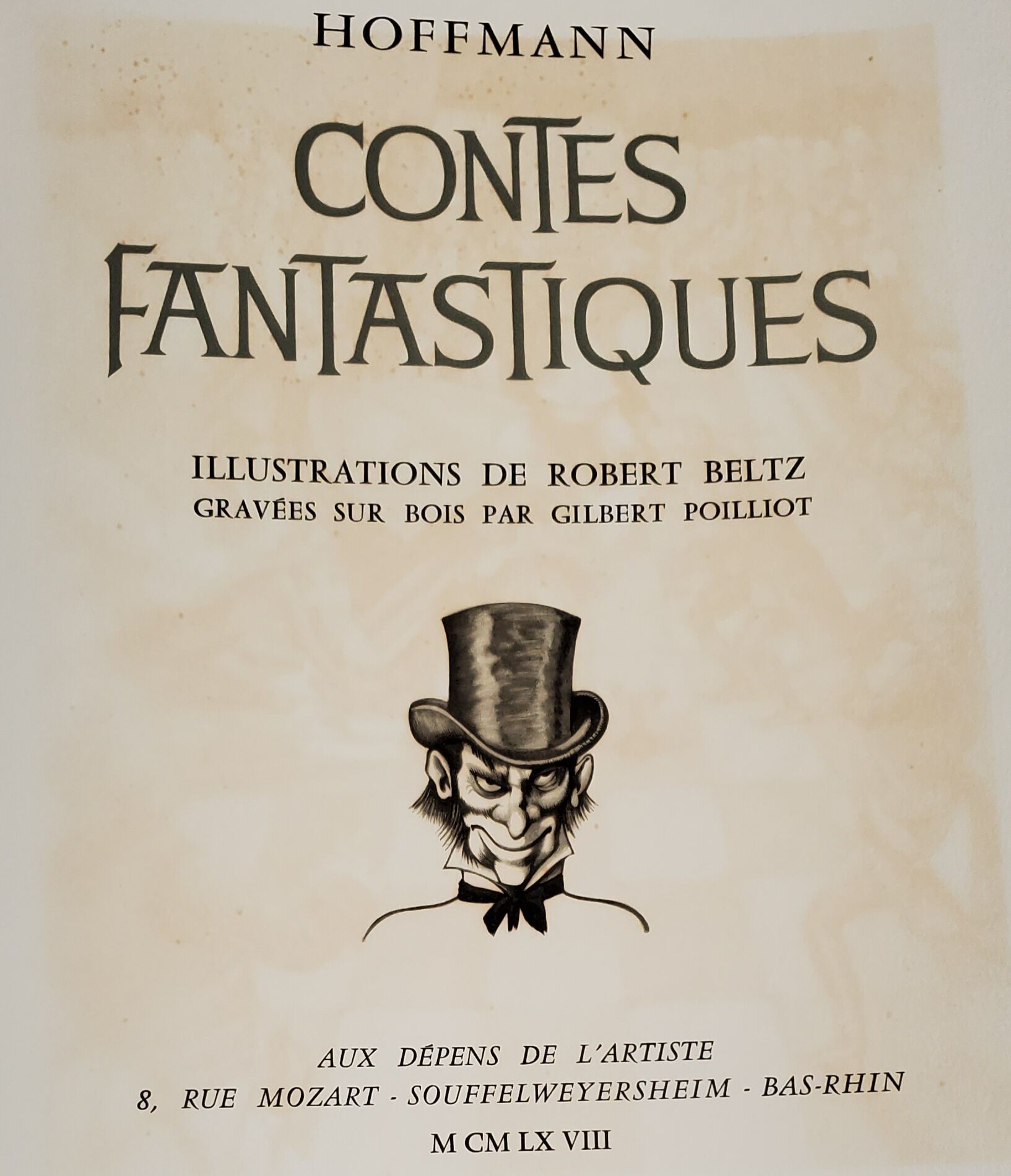 Null HOFFMANN illustré par Robert BELTZ - Contes fantastiques - Chez l'auteur, S&hellip;