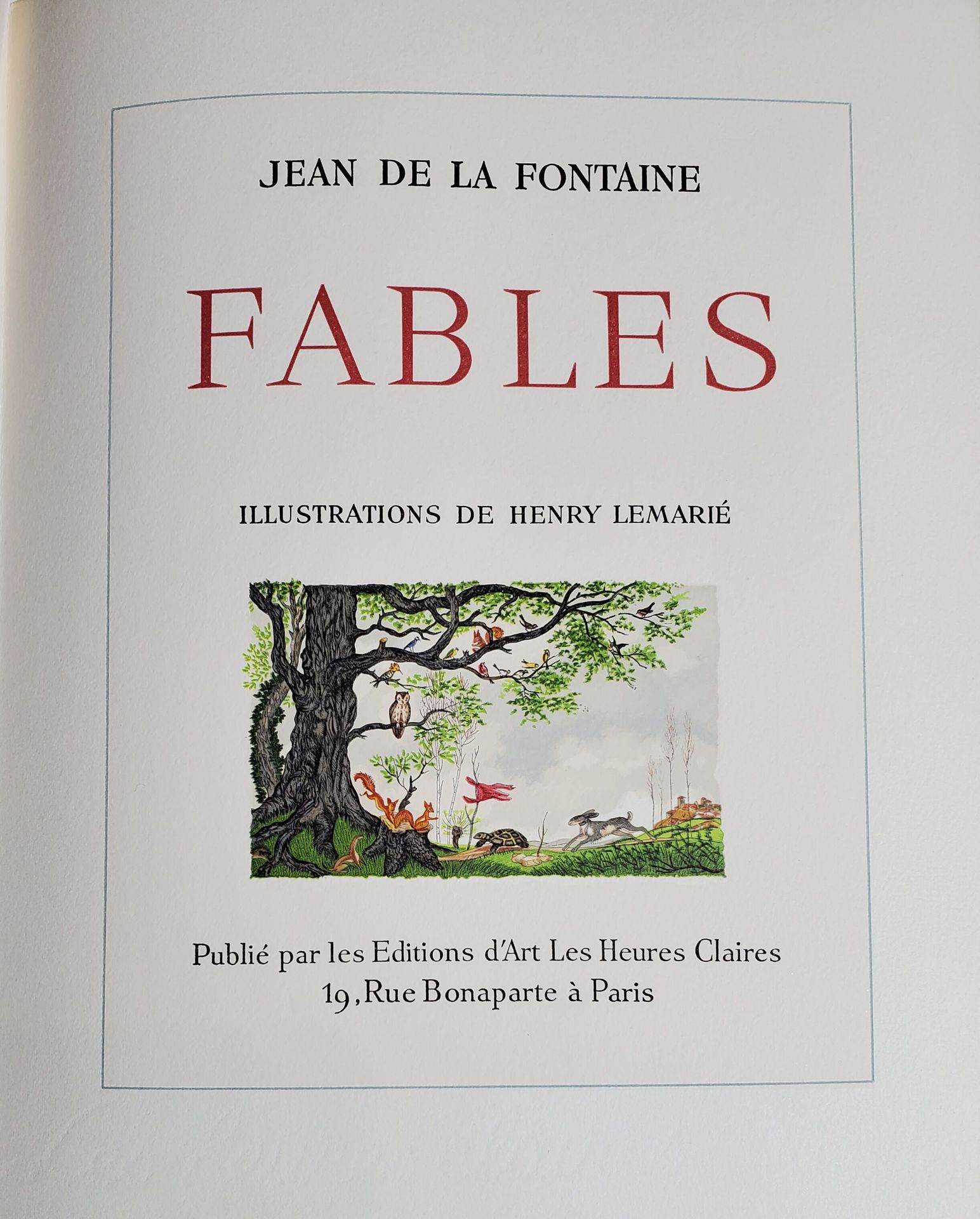 Null [LEMARIÉ] - LA FONTAINE (Jean) - Fables. Illustrations de Henry Lemarié. Pa&hellip;