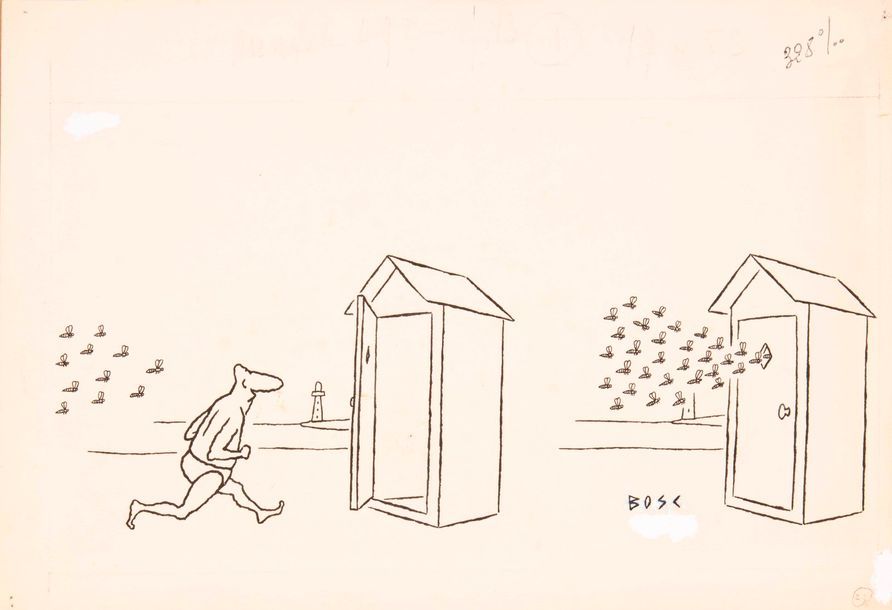 Null Jean BOSC (1924-1973) 

Les abeilles et la cabine 

Strip, plume encre de c&hellip;