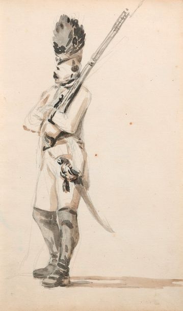 Null Attribué à Georg Philipp RUGENDAS II (1701 - 1774)

Etude de soldat et étud&hellip;