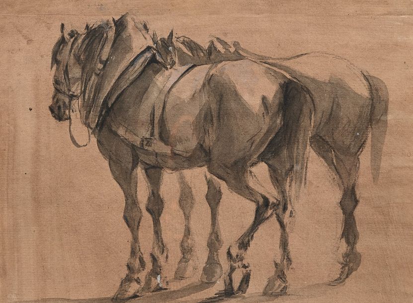 Null Attribué à Georg Philipp RUGENDAS II (1701 - 1774)

Etude de deux chevaux

&hellip;