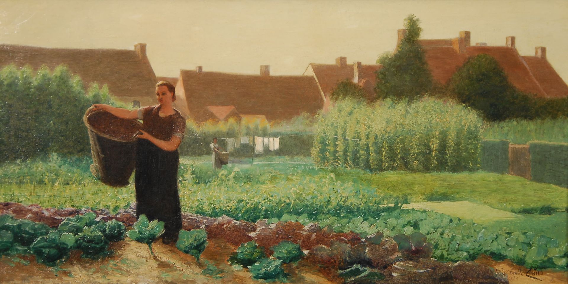 Emile Claus The harvest of cabbage
Oil on canvas.

Signed and dated 1880 lower r&hellip;