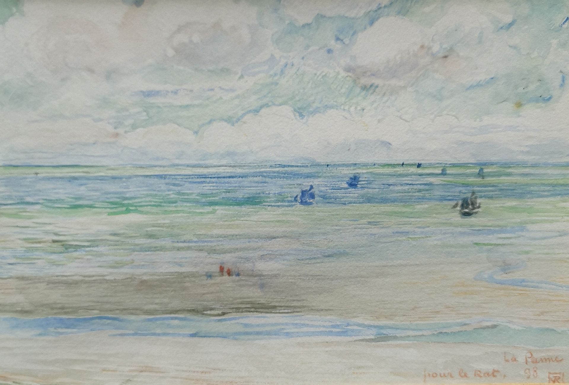 Théo Van Rysselberghe The beach at La Panne
Watercolor on paper.
Monogram, dated&hellip;