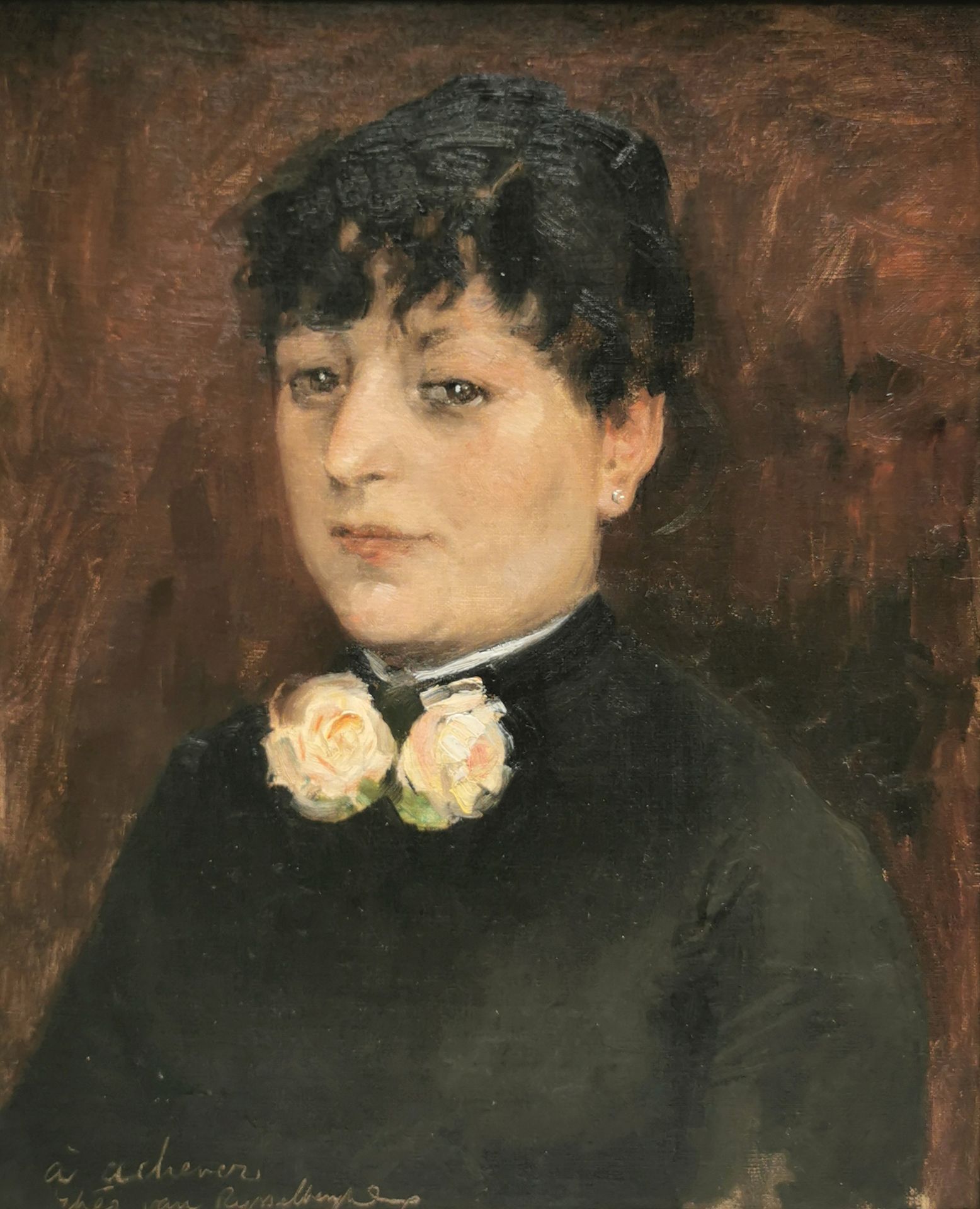 Théo Van Rysselberghe 一个年轻女人的肖像(1880)
布面油画。
左下方有签名和注解 "待完成"。
48 x 40厘米。
Lit: R. &hellip;