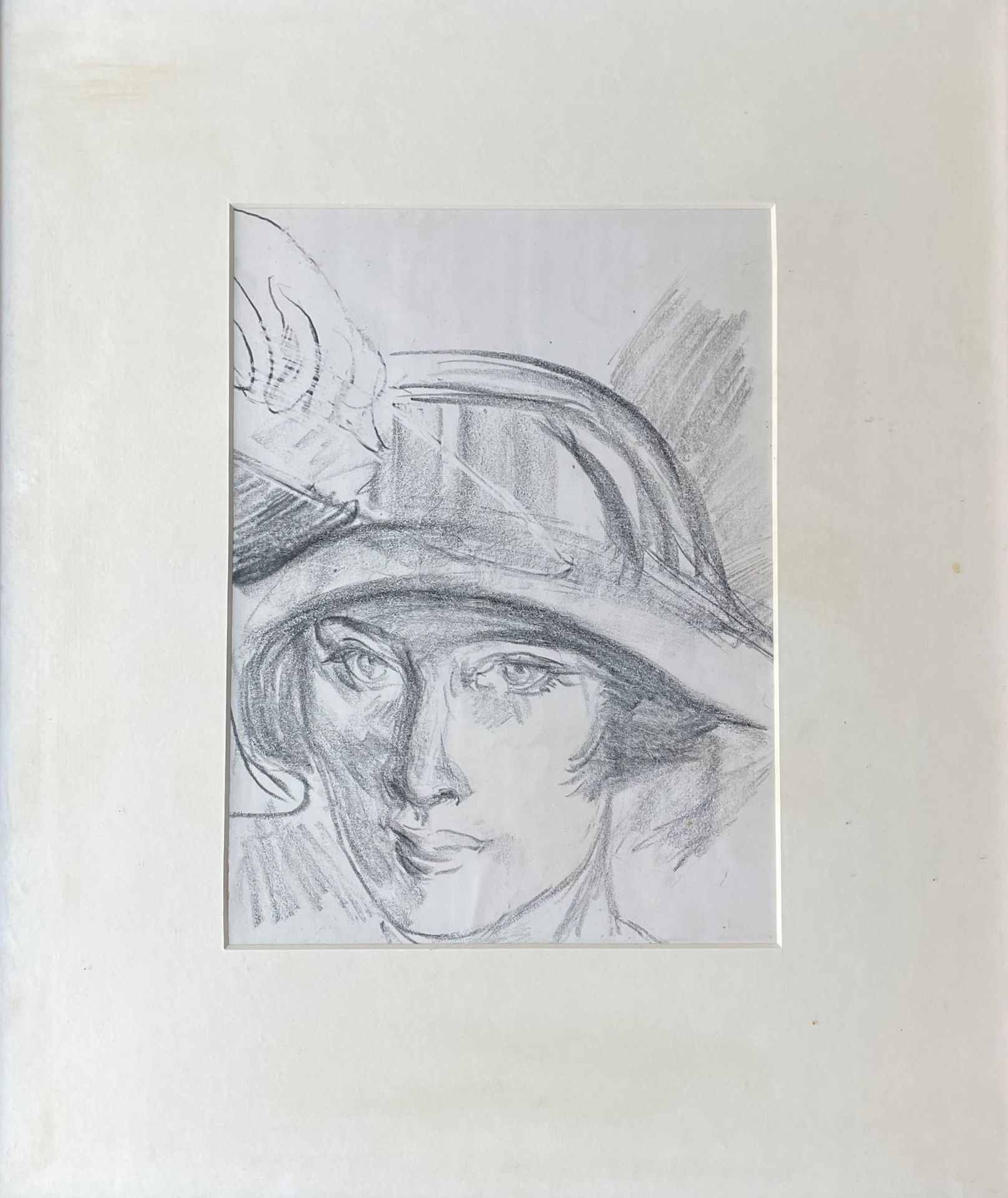 Null ELSIE ANDERSON (1880-1967)《戴帽子的女人》平板印刷品，玻璃框内。

28x18厘米

出处：伦敦萨利-亨特美术公司

第66&hellip;