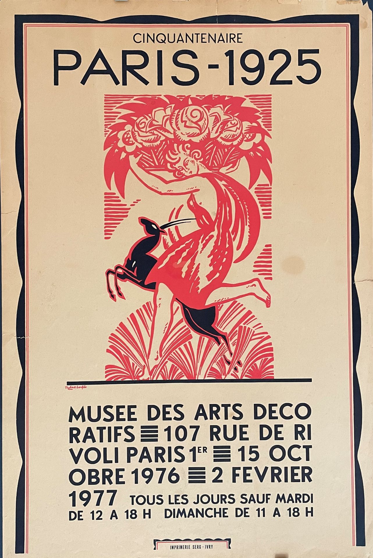 Null ROBERT BONFILS- Imprimerie SEG IVRY Poster Cinquantenaire PARIS-1925

Musée&hellip;