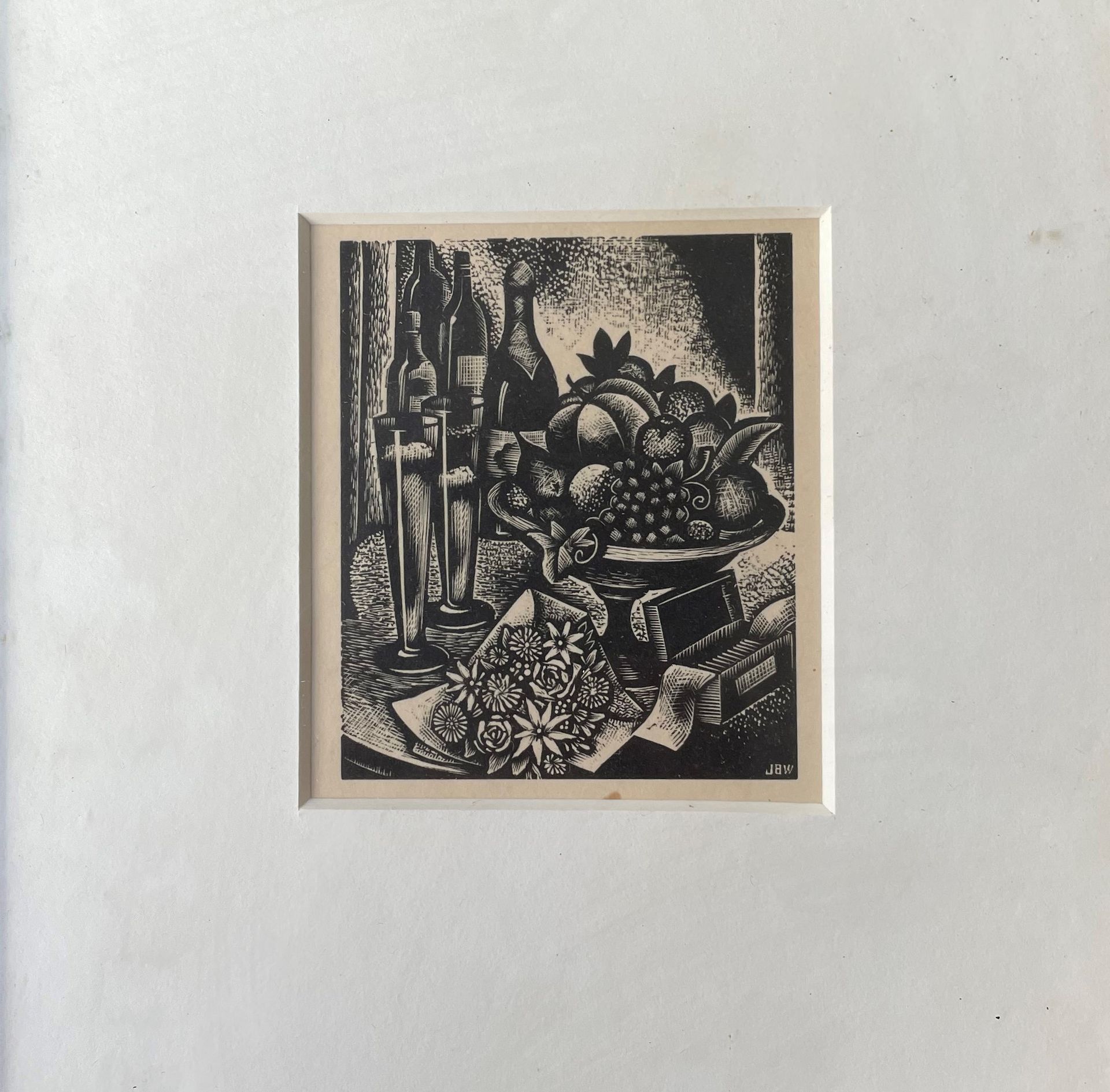 Null JOHN BUCKLAND WRIGHT (1897-1954) Frontespizio per Dolores - Cesto di frutta&hellip;