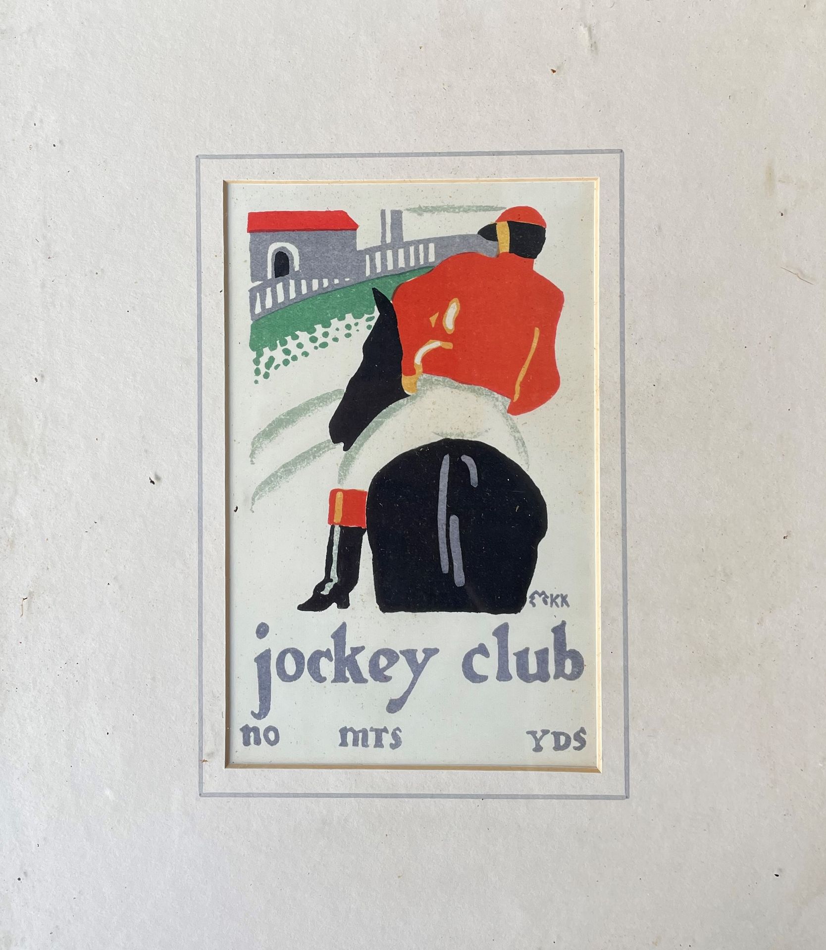 Null EDWARD McKNIGHT KAUFFER (1890-1954) 约在1920年为Steinthals制作的赛马会印刷品

15x9厘米

出处&hellip;