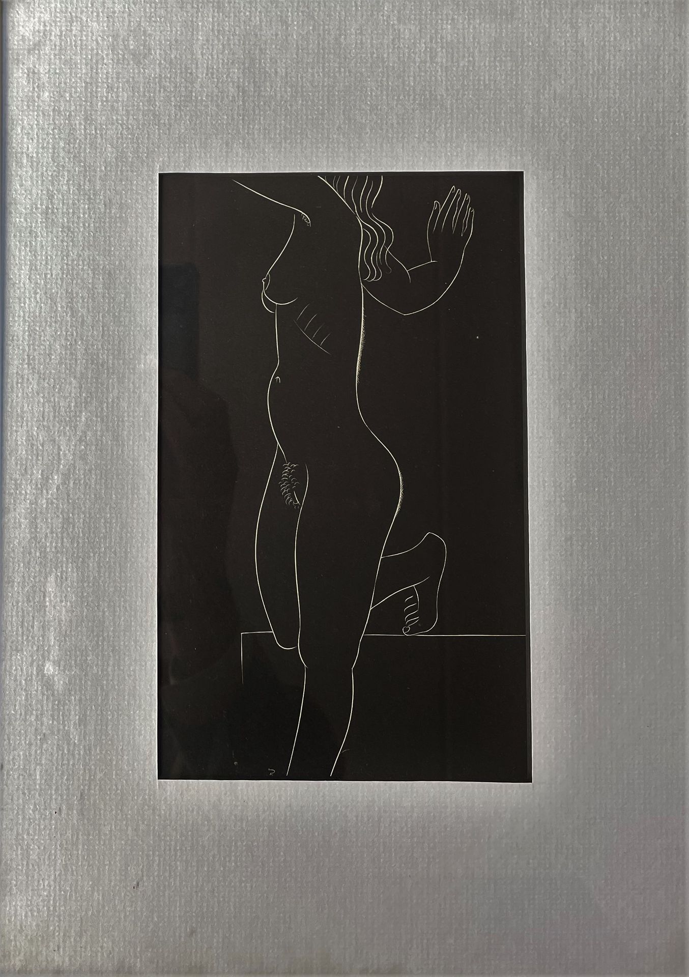 Null ERIC GILL (1882-1940) 1938年的裸体，来自25个裸体系列--有图案的雕刻品

21,5x13厘米