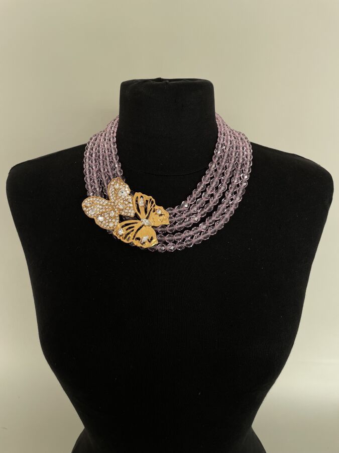 Null YVES SAINT LAURENT Rive Gauche Made in France Collar de 5 hilos de perlas d&hellip;