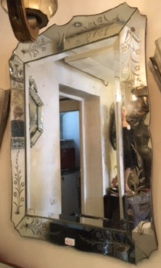 Null Specchio rettangolare in vetro veneziano 85 x 62 cm