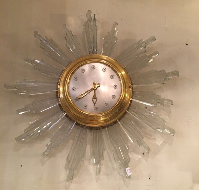 Null 玻璃和黄铜日晷，无钥匙，直径54厘米

(1个横梁分离)