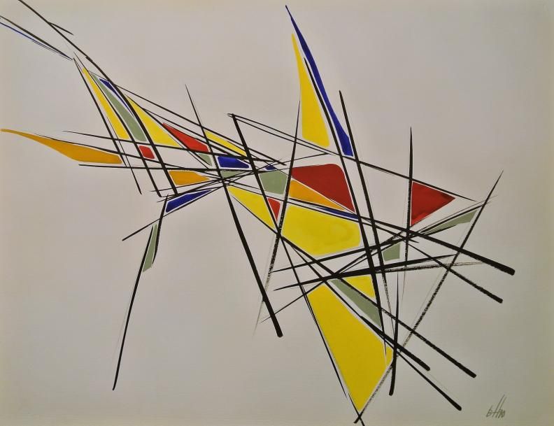 Null Bernard HERZOG (né en 1935) 

Abstraction géométrique 

Gouache et aquarell&hellip;