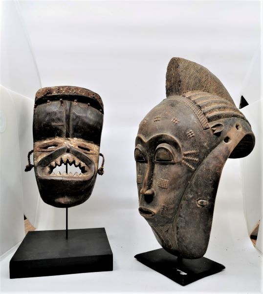 Null Masque Kran (Joint) masque Baoulé (Côte d'Ivoire)
H. 29/40 cm