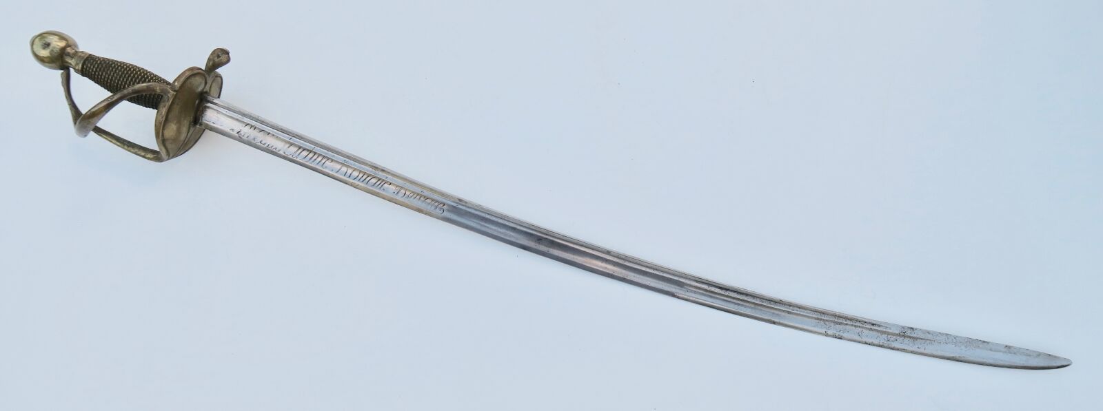 Null Espada de granadero modelo 1750, armazón de latón con rama lateral, pieza p&hellip;