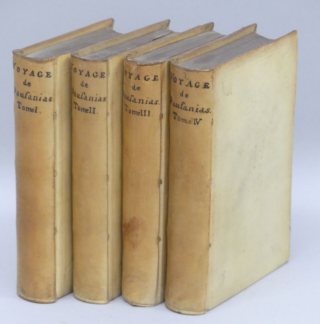 Null GEDOYN（方丈）。PAUSANIAS，或希腊的历史航行。 阿姆斯特丹，Aux dépens de la Compagnie，1733。四卷，12开&hellip;