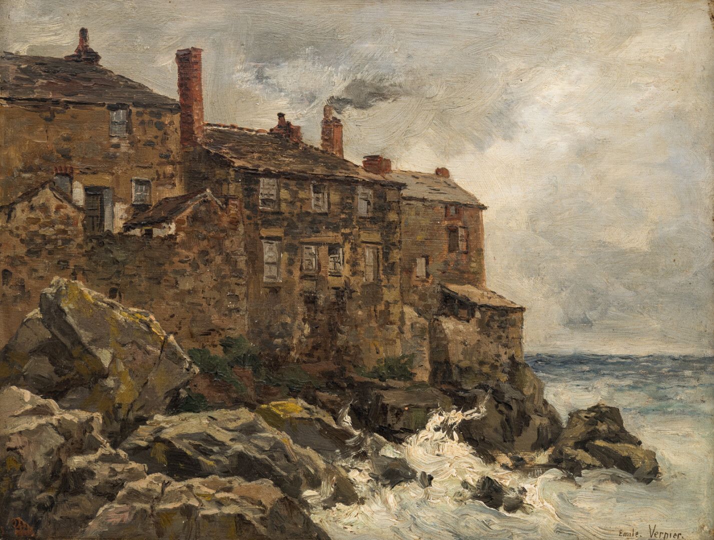 Null Émile Louis VERNIER (1829-1887)

Maisons face à la mer

Huile sur panneau s&hellip;