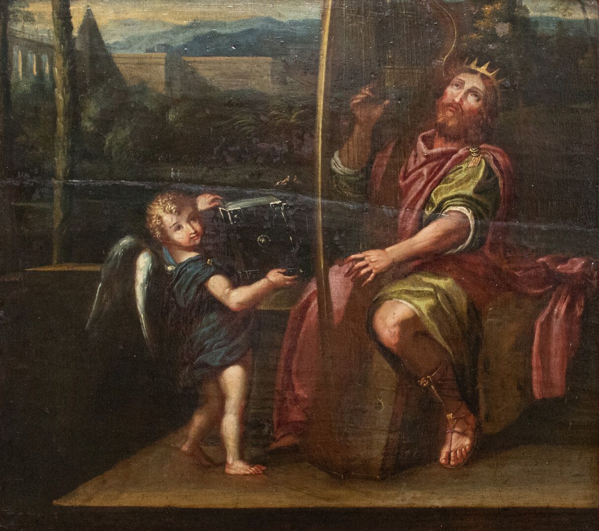 Null ECOLE ITALIENNE DU XVIIe

le Roi David

Huile sur panneau 

66 x 66 cm

(fe&hellip;
