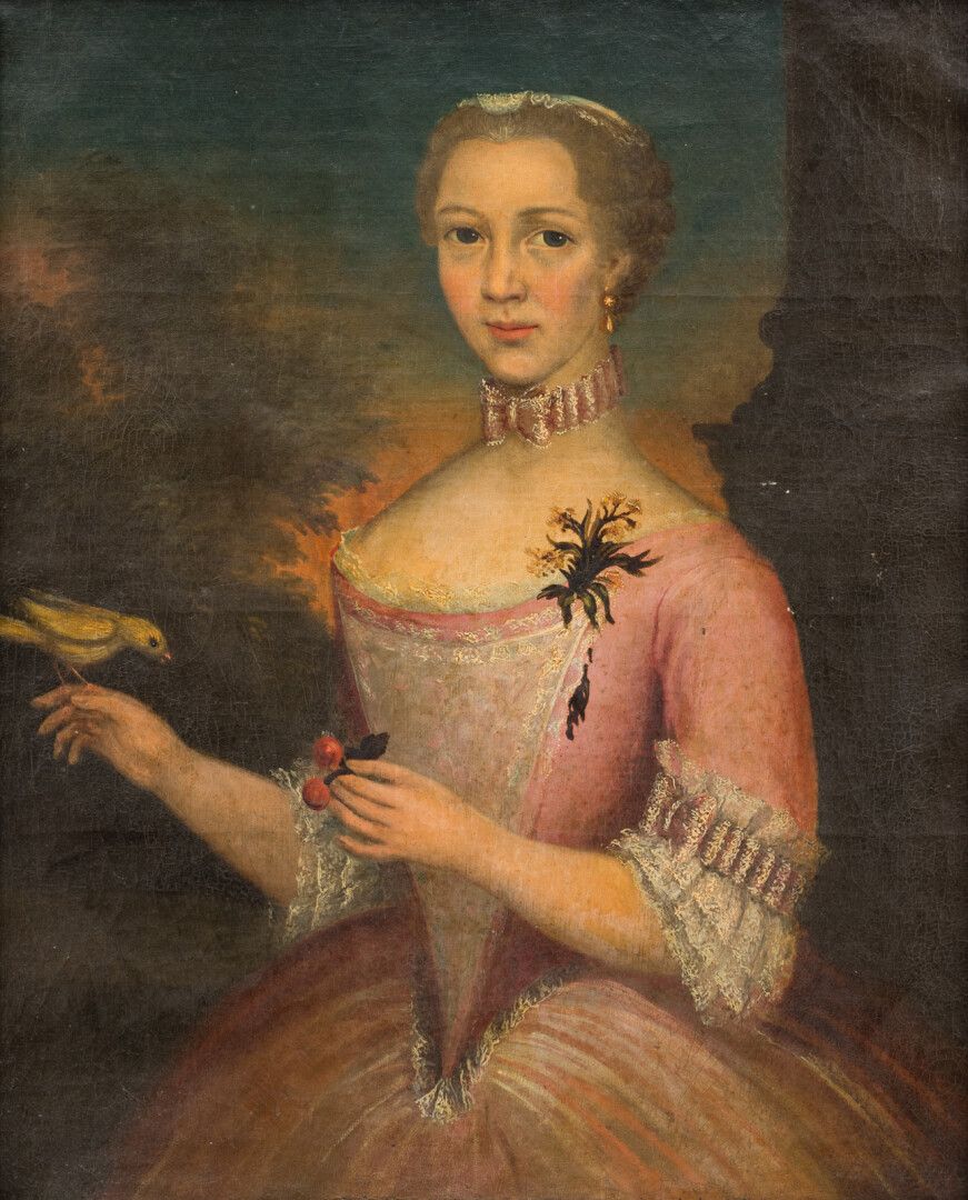 Null ECOLE ITALIENNE XVIIIe

Portrait de femme tenant un oiseau

Huile sur toile&hellip;