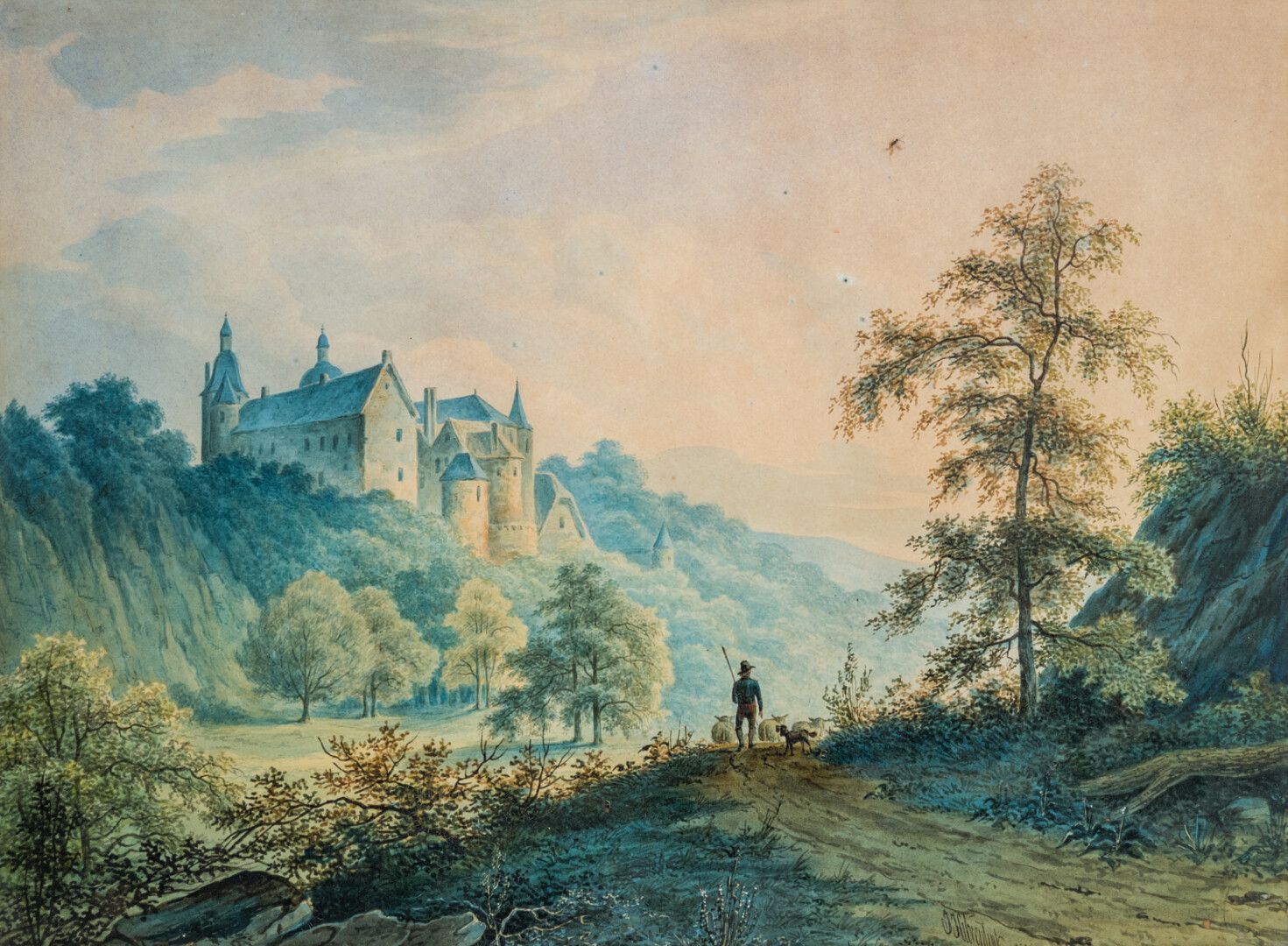 Null Johannes HILVERDINK (1813-1902)

Paysage au château animé

Aquarelle signée&hellip;