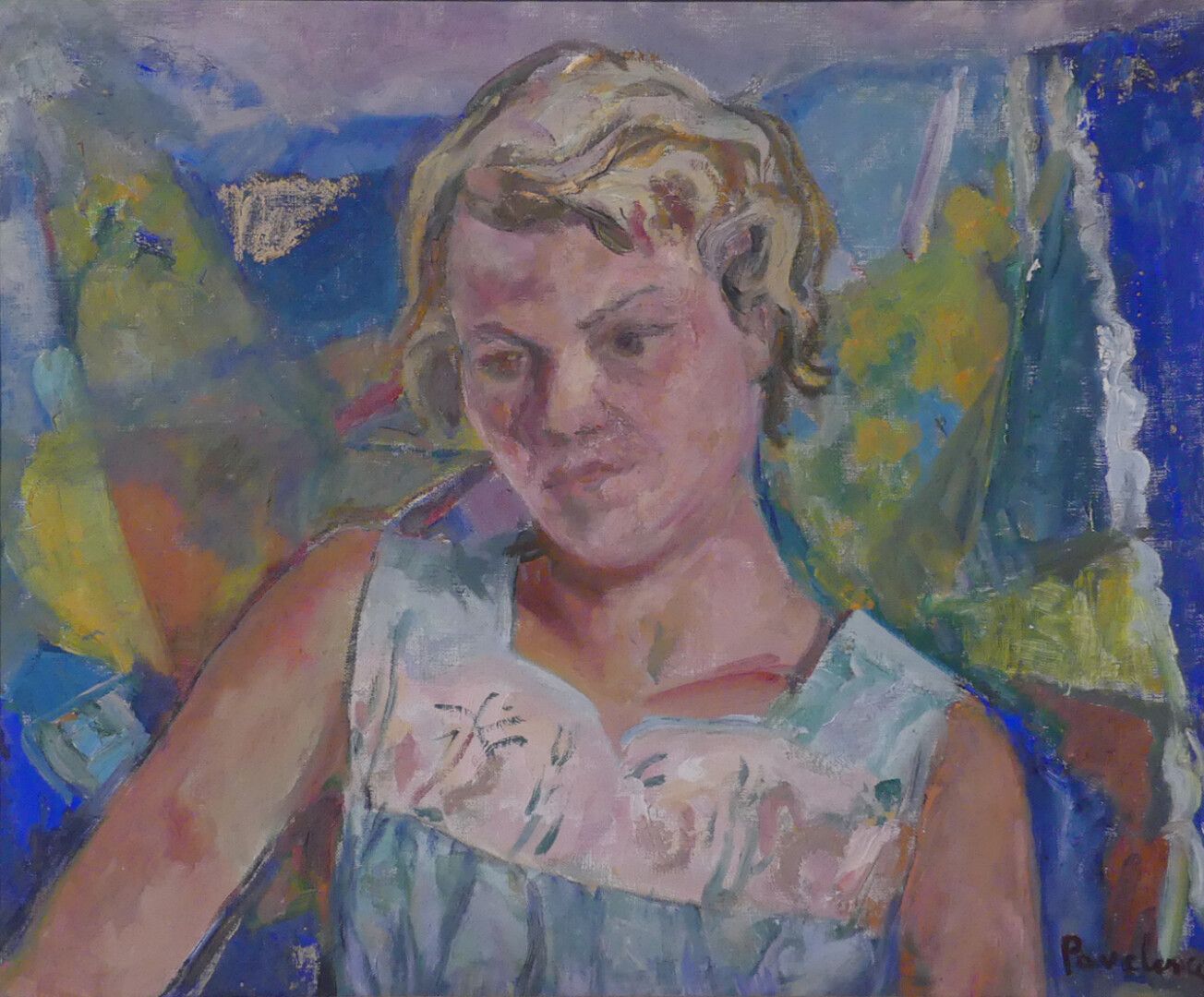 Null 安德烈-帕瓦利斯科(Andréa PAVALESCO) (1906-1989)

金发女人的肖像，1968年

布面油画，右下角有签名

46 x 5&hellip;