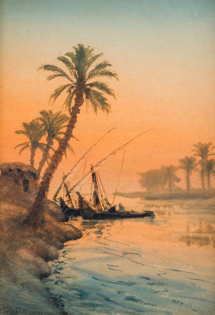 Null 艾梅-费利克斯-尼科莱拉(1876-1946)

尼罗河上的费卢卡船

左下角有签名的水彩画

22 x 15厘米