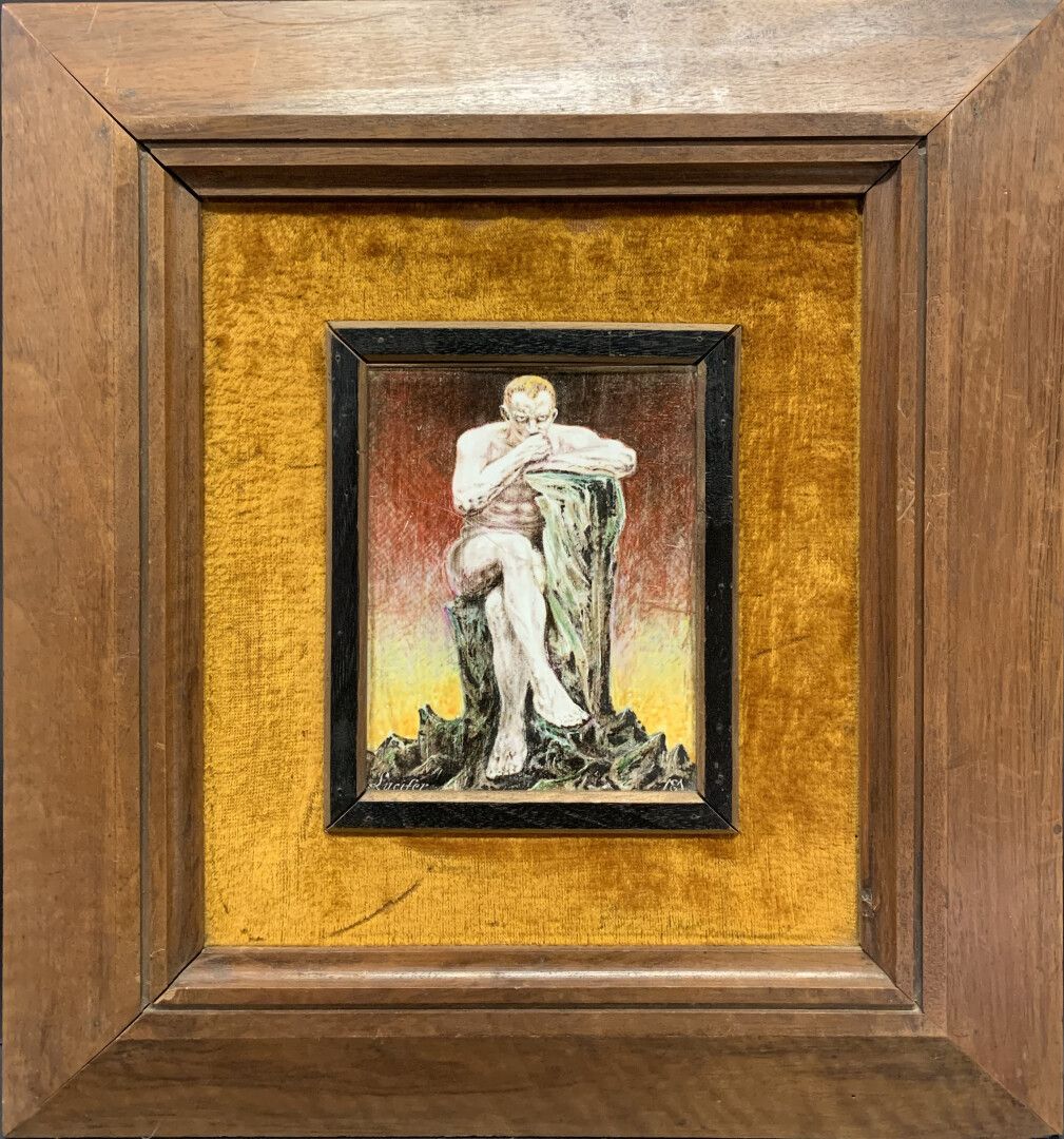 Null Scuola francese fine del XIX secolo

Lucifer

Pittura su porcellana, con ti&hellip;