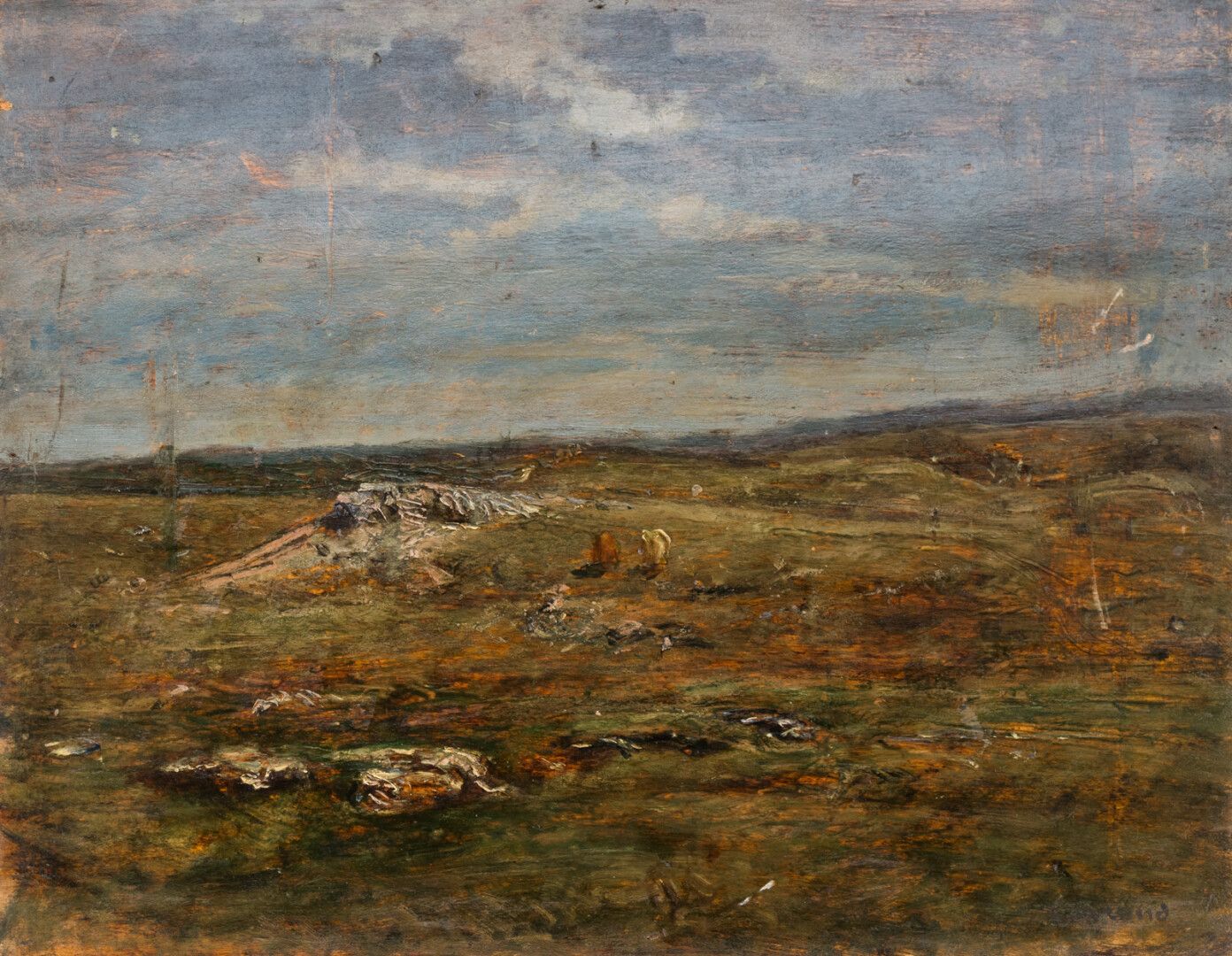 Null 路易-希莱尔-卡朗 (1821-1899)

草地上的奶牛

右下角有签名的板上油画

31 x 40厘米（面板翘起