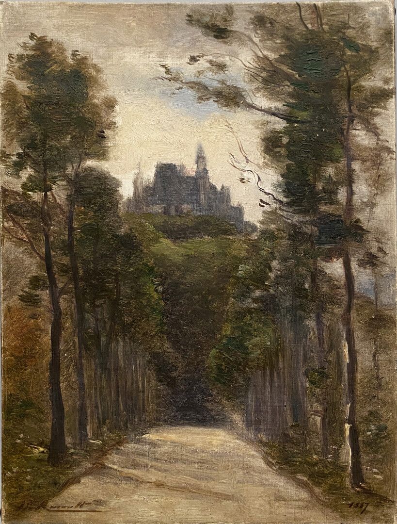 Null 乔治-多米尼克-鲁奥特(Georges Dominique ROUAULT) (1904-2002)

有教堂的风景

布面油画，左下角有签名，日期为&hellip;