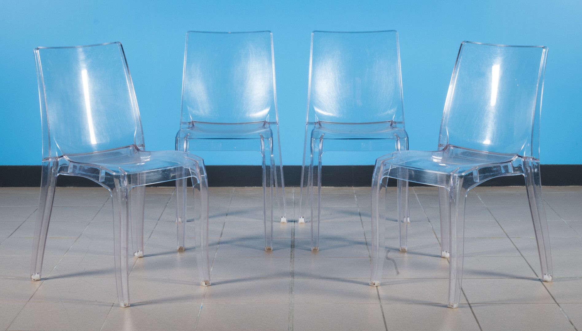 Null Philippe STARCK (Born in 1949) - Editor KARTELL. 

Suite of four chairs in &hellip;