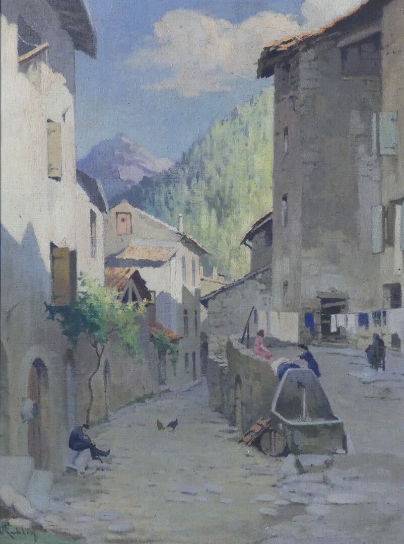 Null 儒勒-罗布林(1888-1974)

山村

布面油画，左下角有签名

62 x 47 厘米