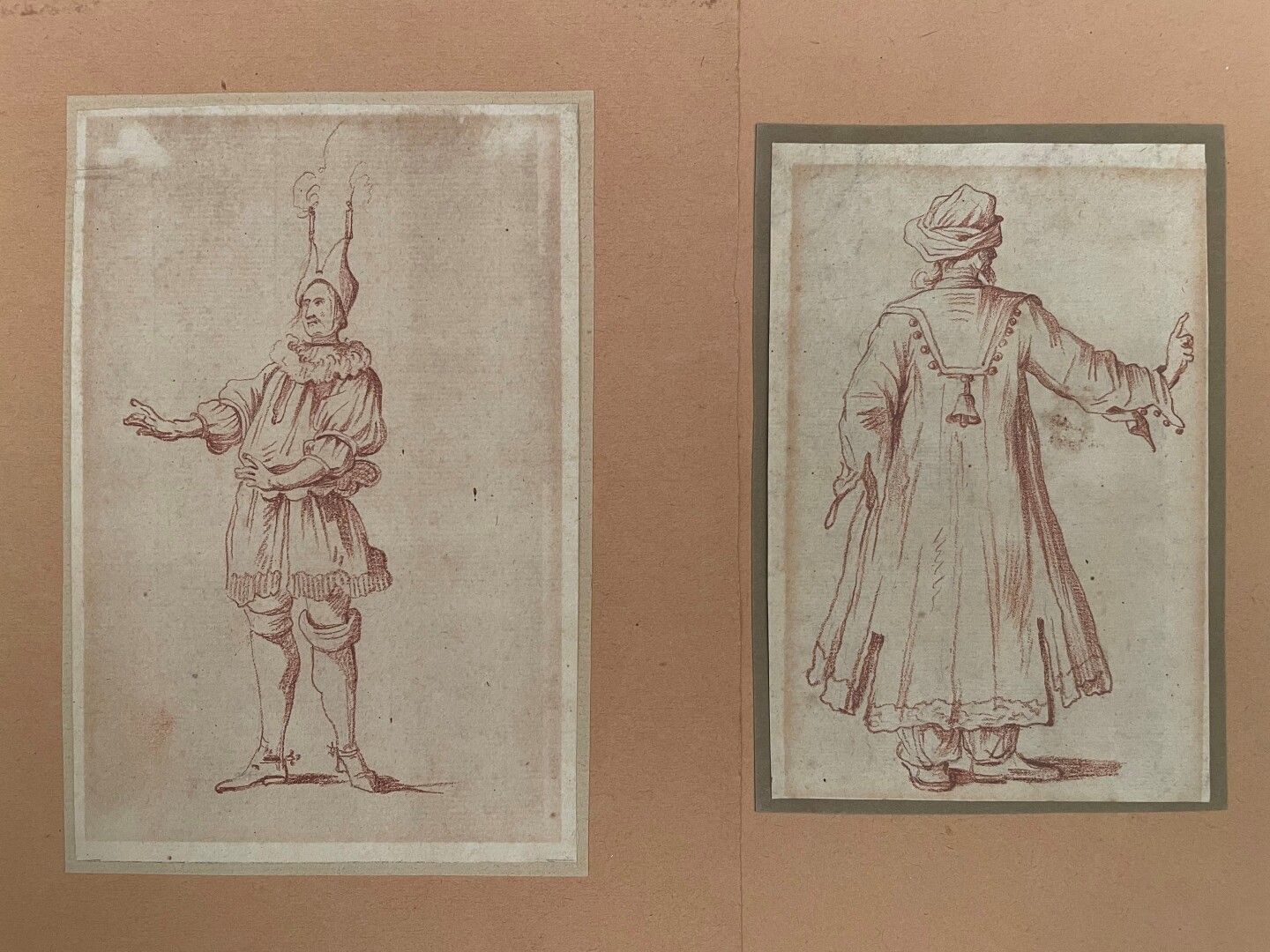 Null 法国学校 XVIII

戴着头巾的男人和哈雷金

两种血统的人

16,7 x 11,2厘米和19,5 x 13厘米。