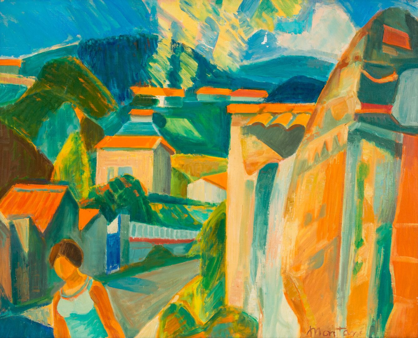Null 罗杰-蒙塔内(1916 - 2002)

动态的村庄街道

布面油画，右下角有签名

81 x 105厘米



后续权利（ADGAP）（作品售价的4&hellip;