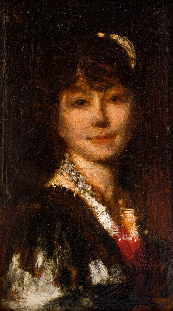 Null 本着埃米尔-奥古斯特-卡洛斯-杜兰的精神

一位年轻女性的画像

板上油彩

22 x 12,5 cm