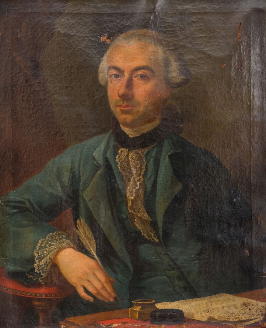 Null 意大利学校 18世纪中期

作曲家的肖像与大提琴乐谱

布面油画

80 x 65厘米

(事故和缺失的部分)