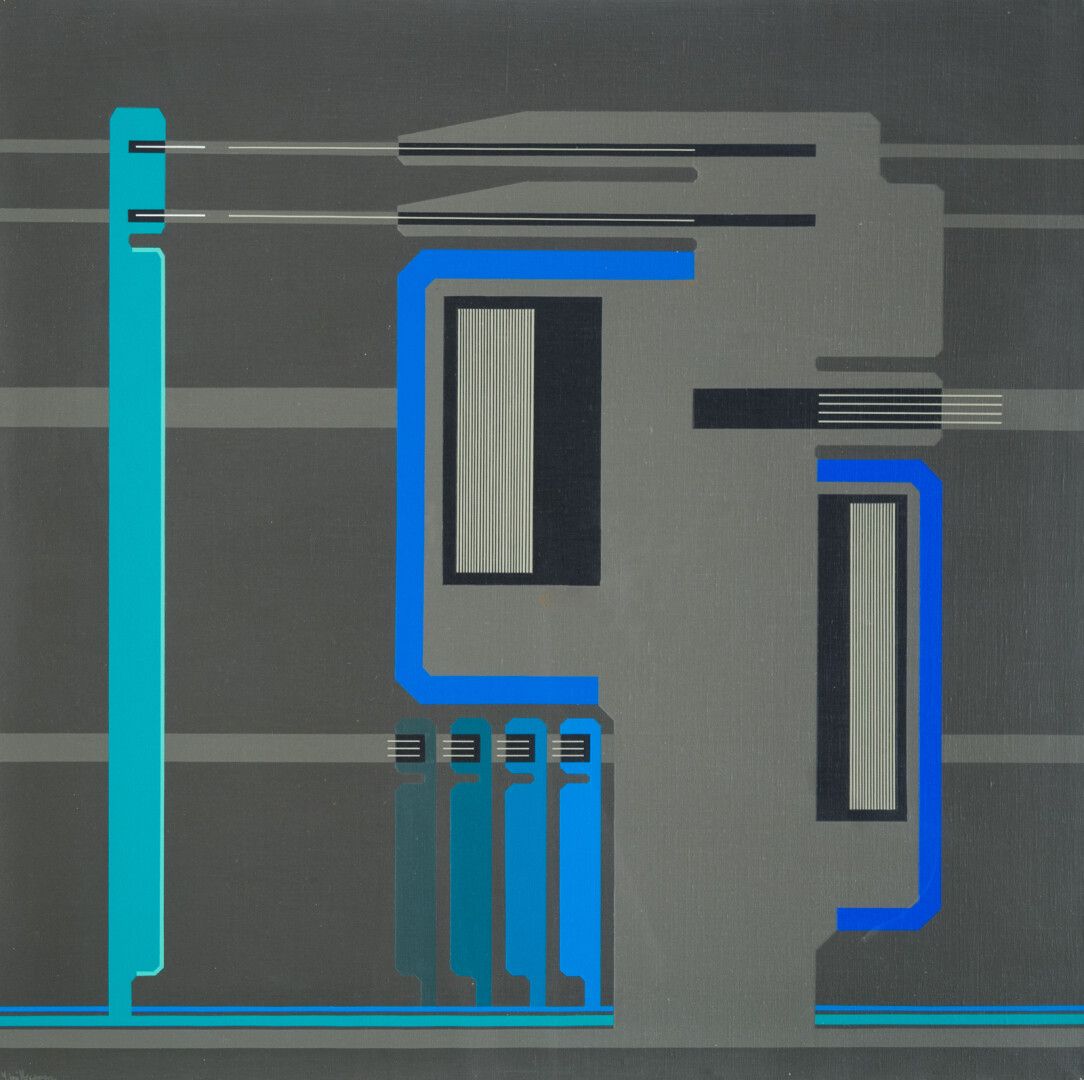 Null Yves MILLECAMPS (1930)

S.G.8116

丙烯酸画布，左下方有签名，背面有日期，1981年

60 x 60 cm