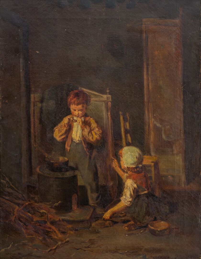 Null Joseph Athanase AUFRAY (1836-c.1885)

Children trying to smoke a pipe

Oil &hellip;