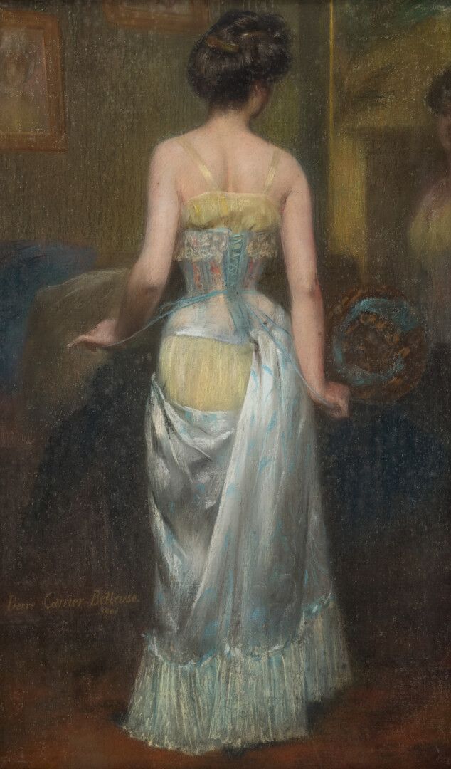 Null 
Pierre CARRIER-BELLEUSE (1851-1932)




Mujer elegante con corsé y espejo
&hellip;