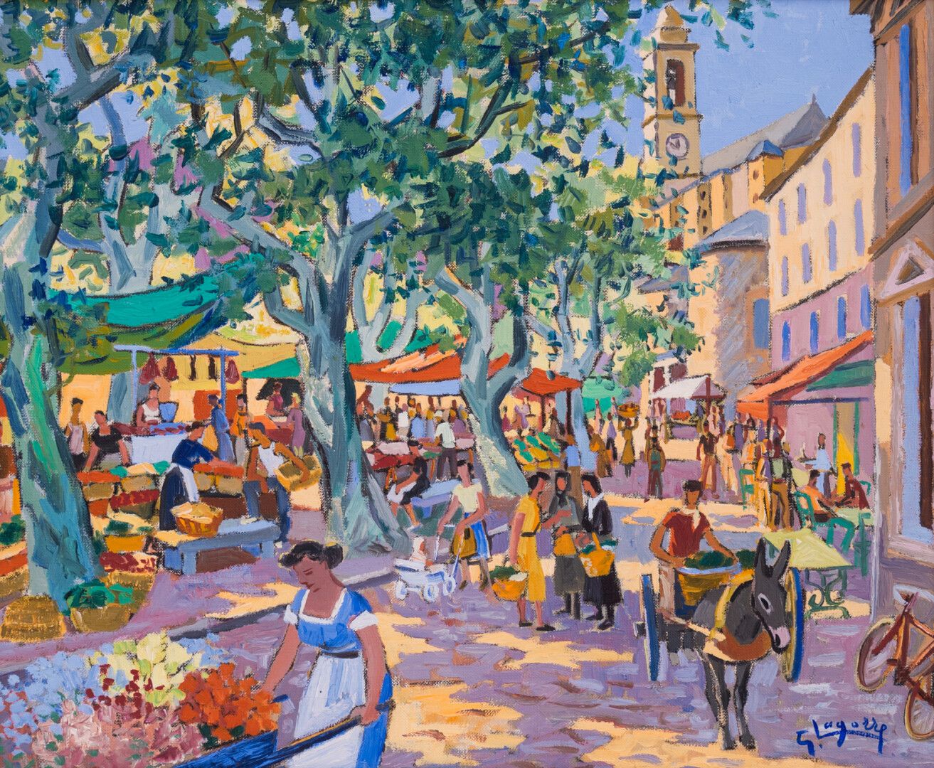 Null 勒内-加斯东-拉戈尔(1913-2004)

市场

布面油画，右下角有签名

38 x 46厘米。