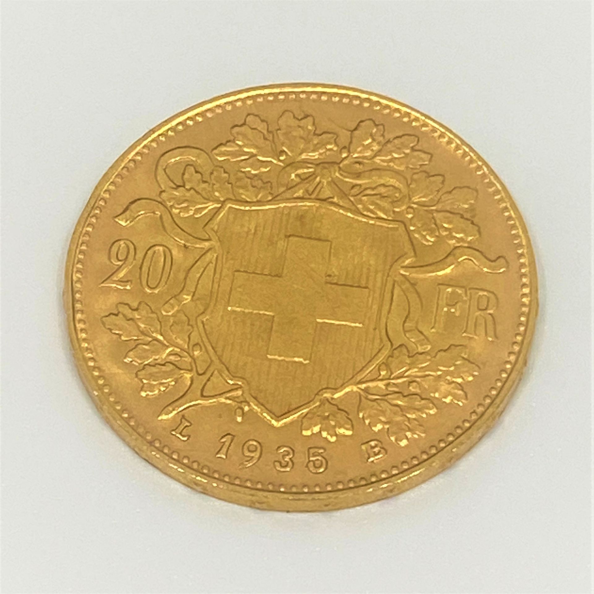 Null 
Pièce de 20 fr suisse en 1935