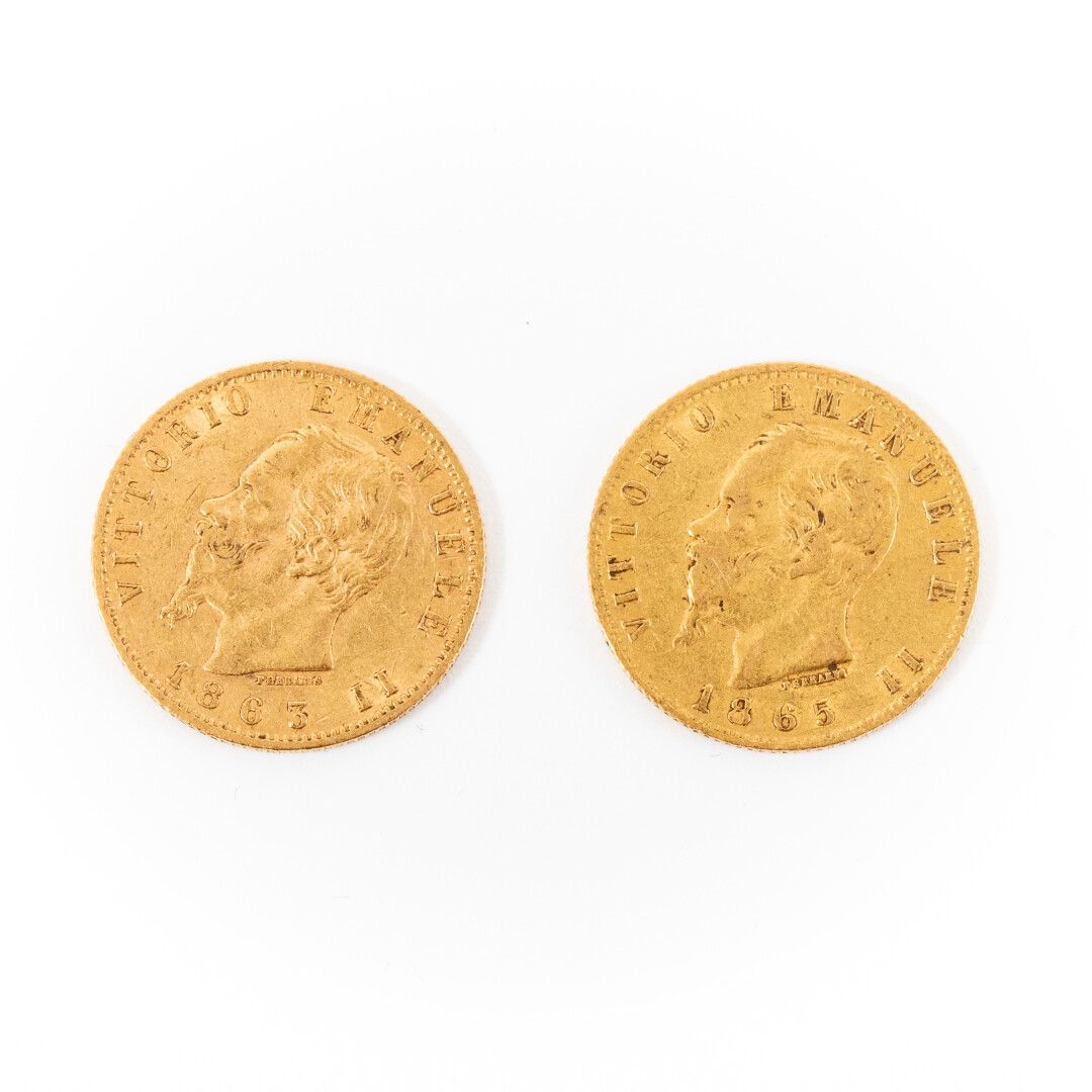 Null Zwei 20-Lire-Goldmünzen