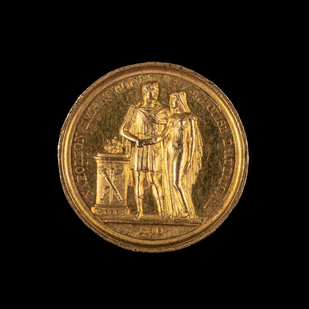 Null NAPOLEÓN I

Medalla de oro 

Boda 

Peso: 2,9 g - Sup